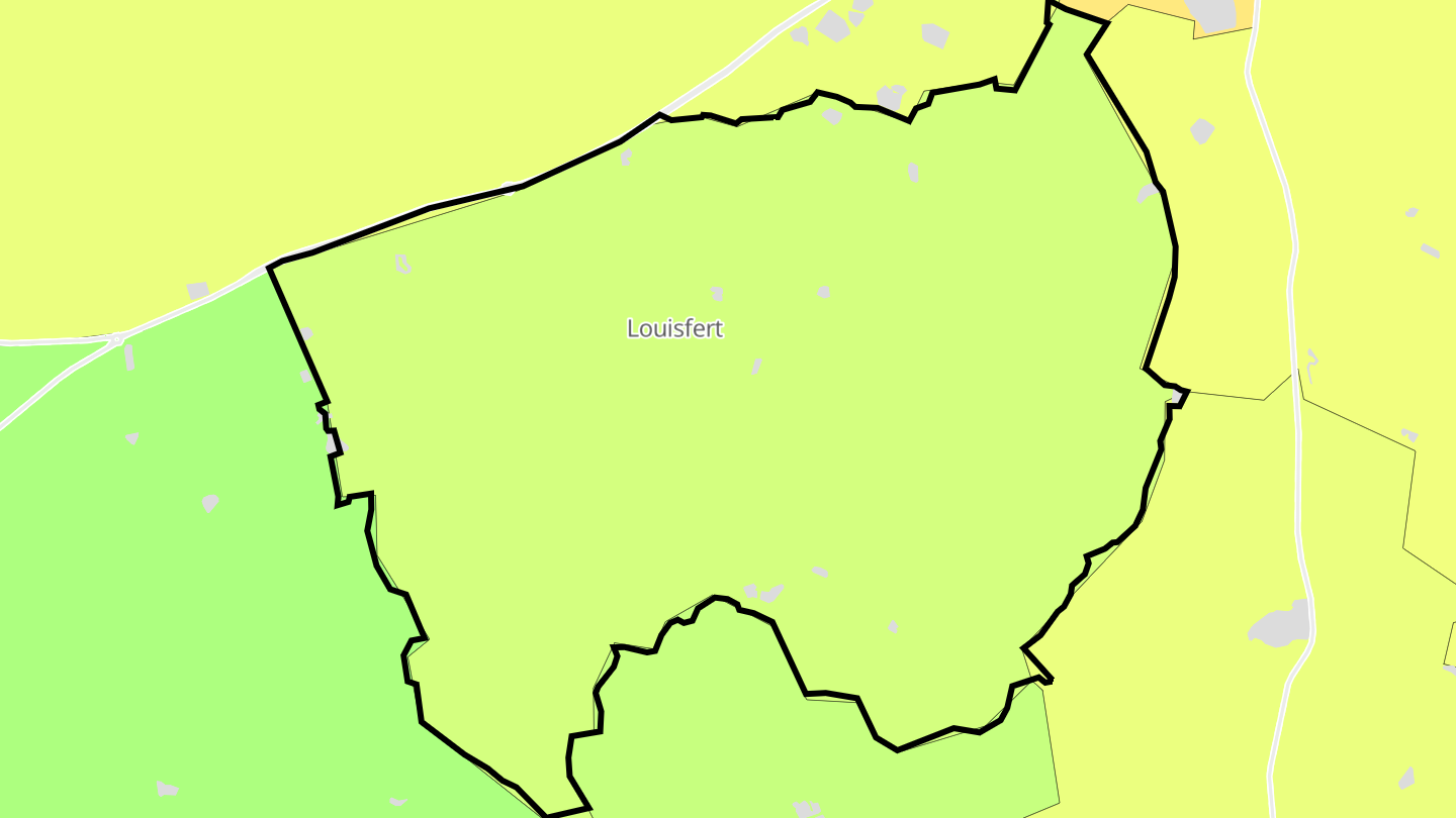 Carte des prix de l'immobilier Louisfert