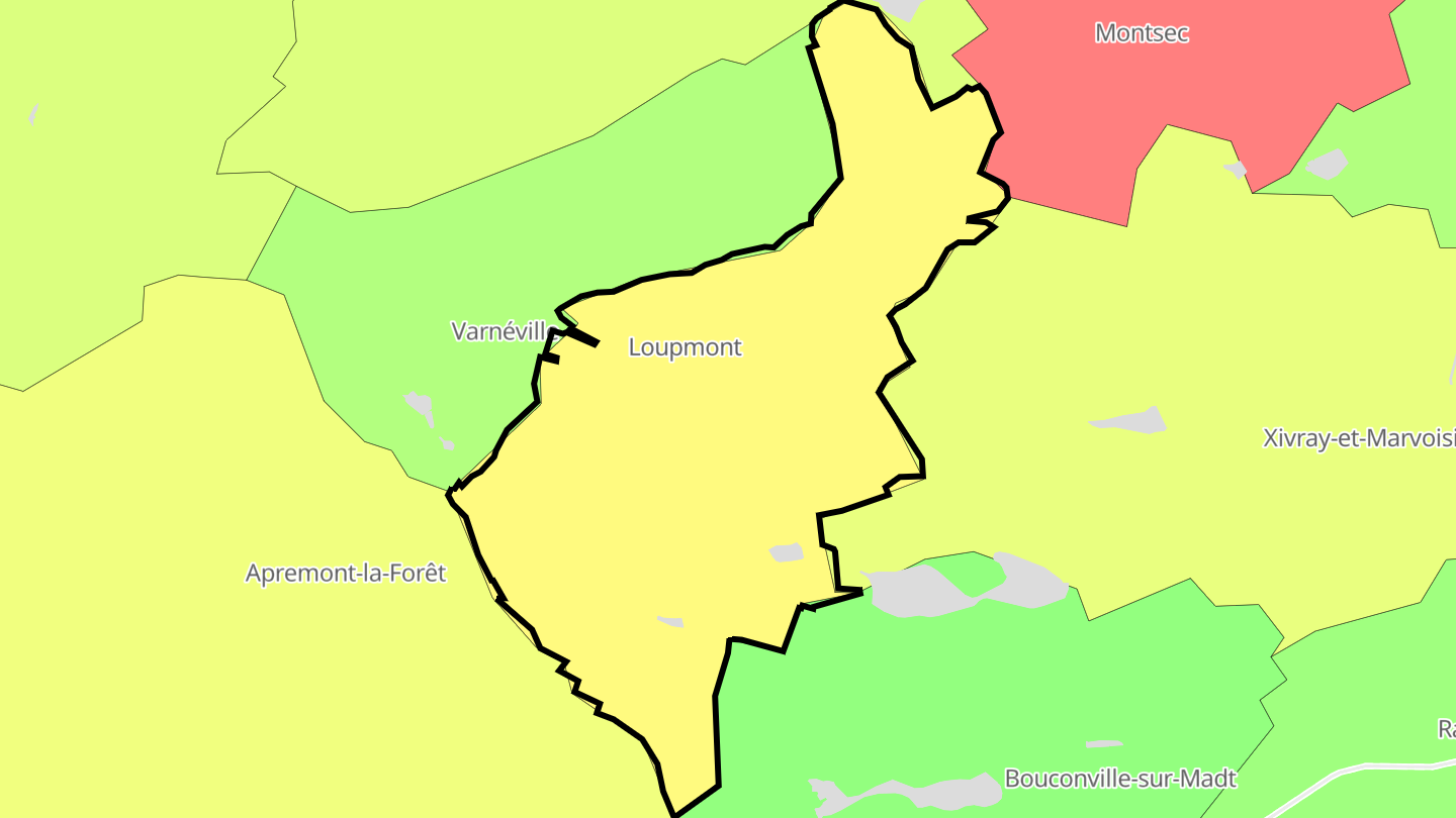 Carte des prix de l'immobilier Loupmont