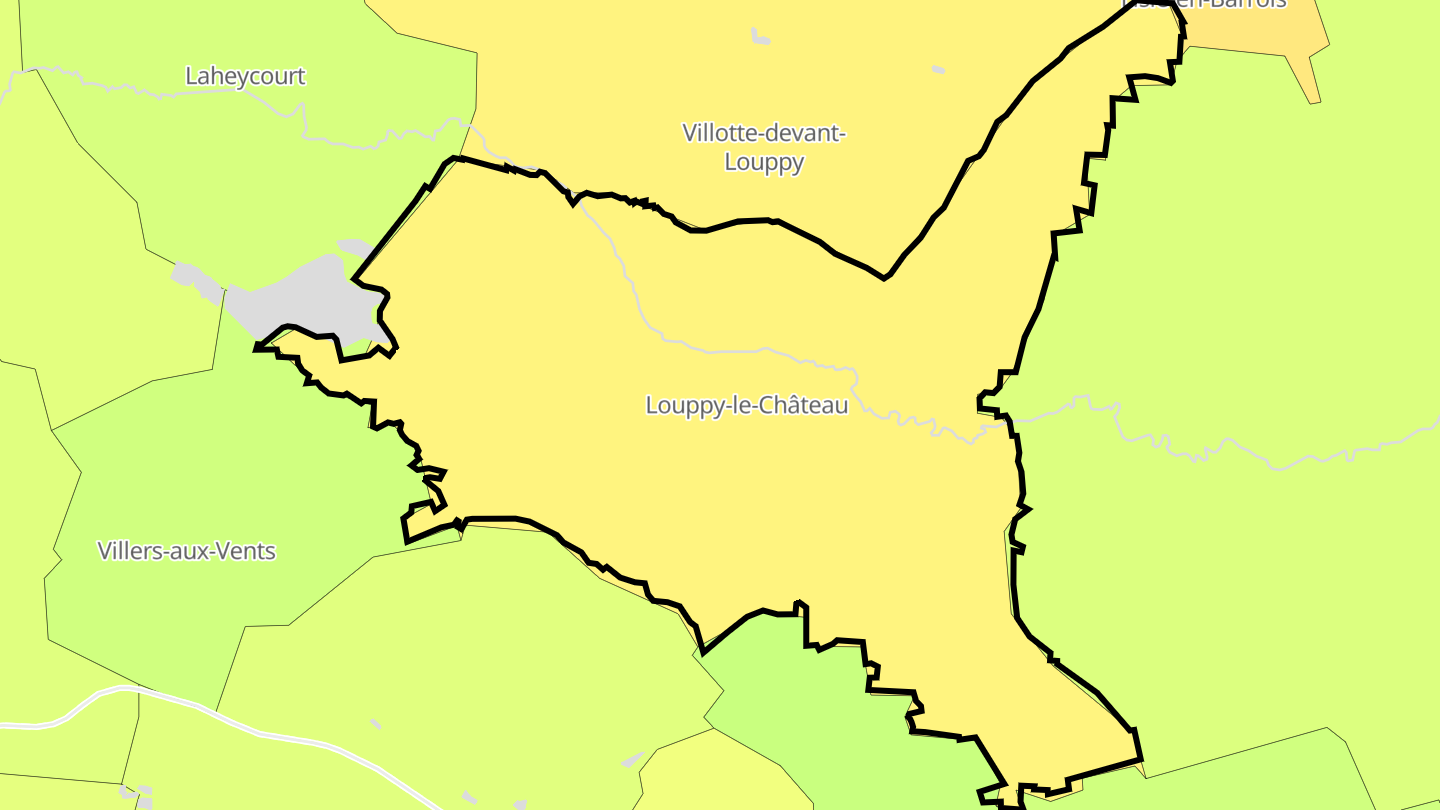 Carte des prix de l'immobilier Louppy-le-Château