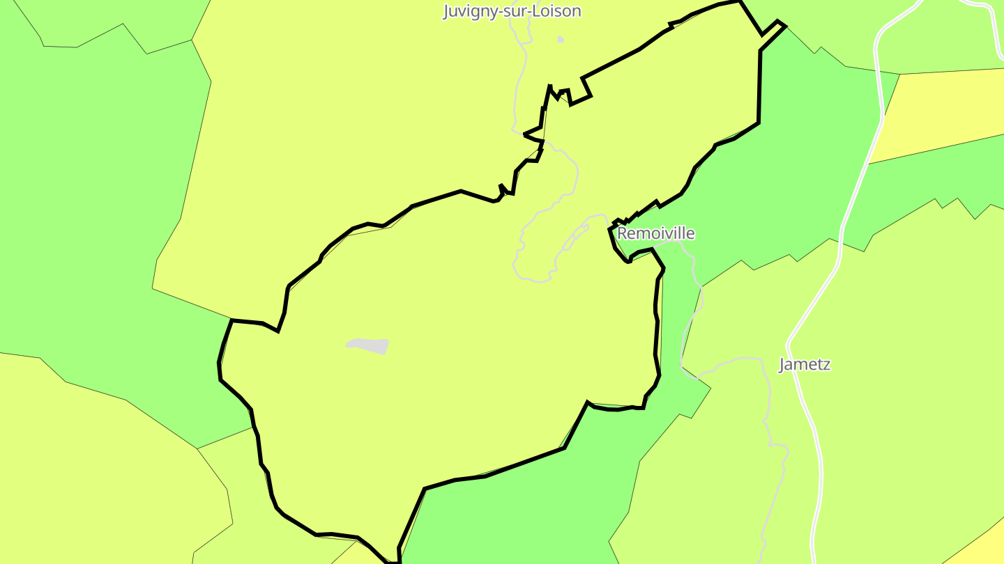 Carte des prix de l'immobilier Louppy-sur-Loison
