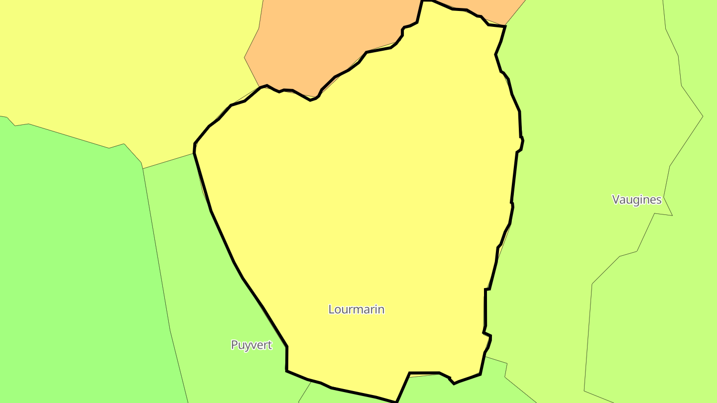 Carte des prix de l'immobilier Lourmarin