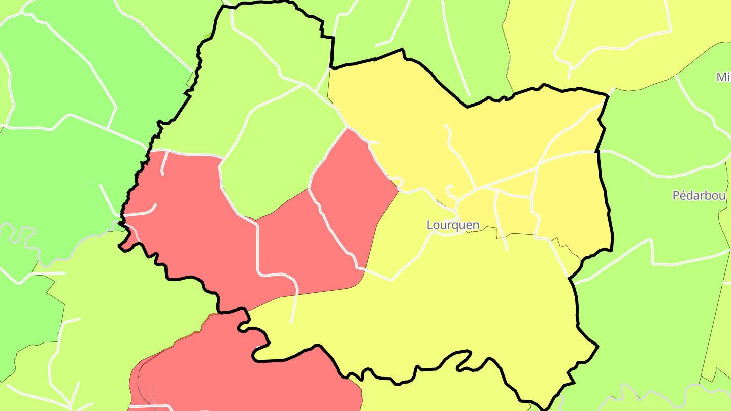 Carte des prix de l'immobilier Lourquen