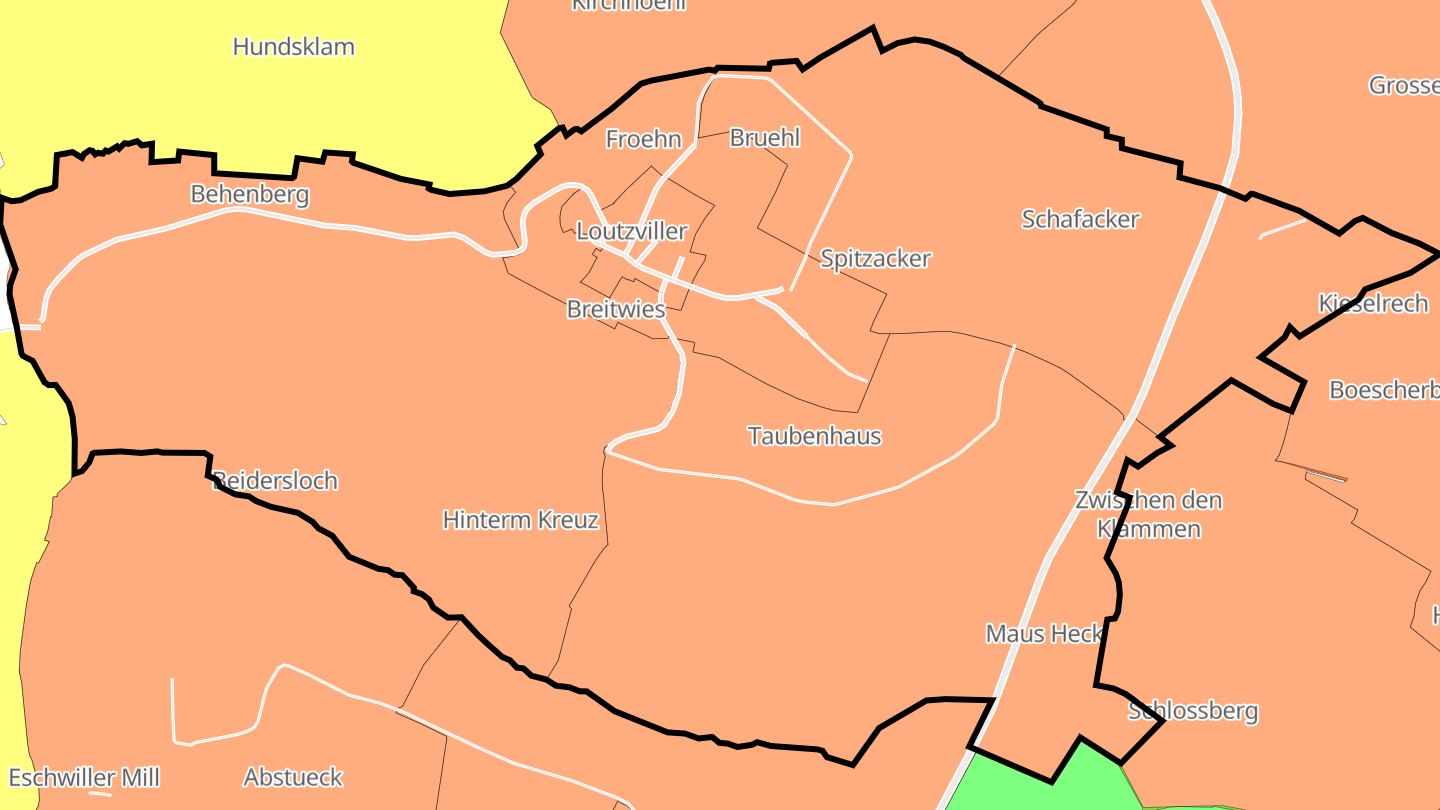 Carte des prix de l'immobilier Loutzviller