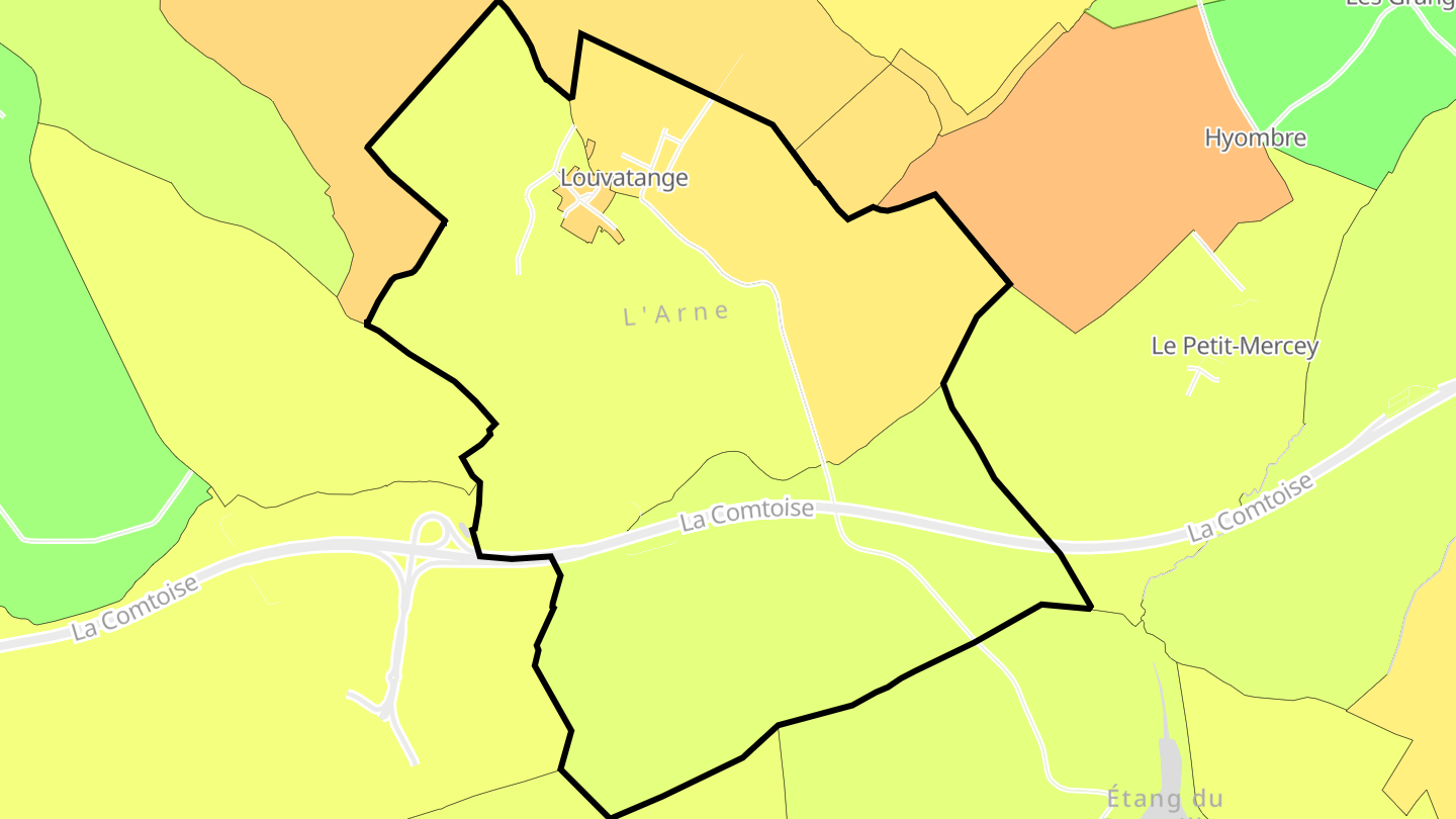 Carte des prix de l'immobilier Louvatange