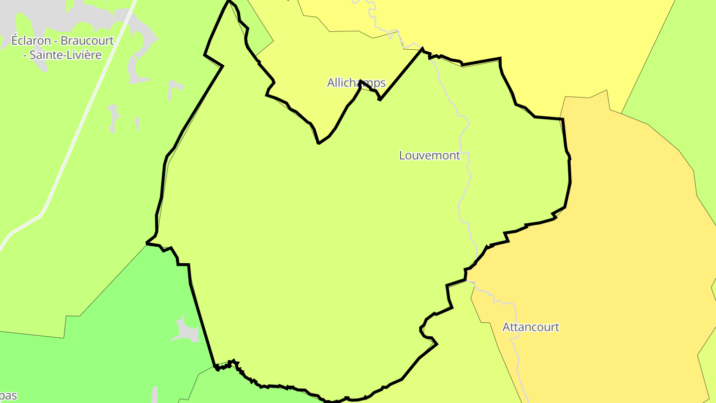 Carte des prix de l'immobilier Louvemont