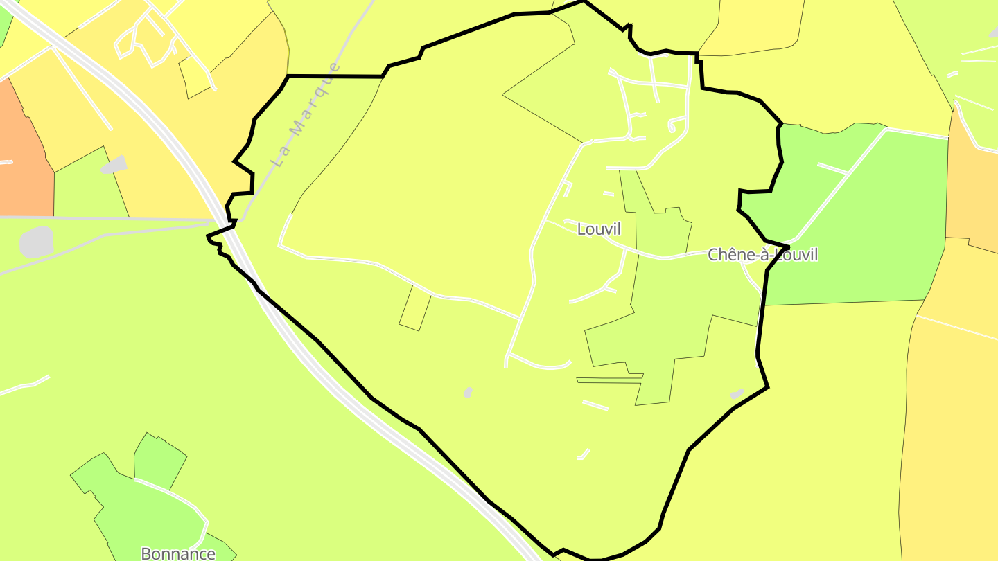Carte des prix de l'immobilier Louvil