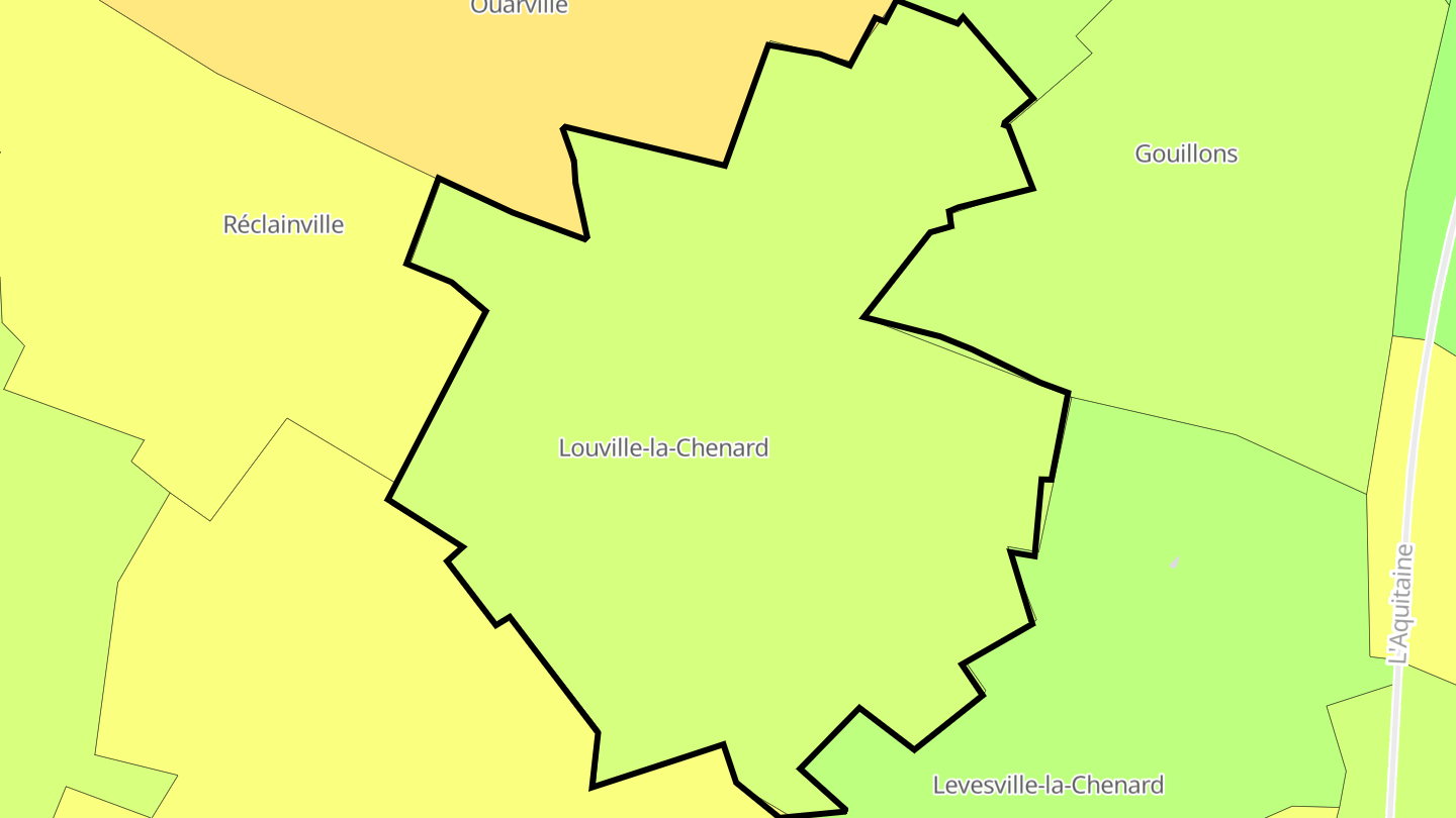 Carte des prix de l'immobilier Louville-la-Chenard