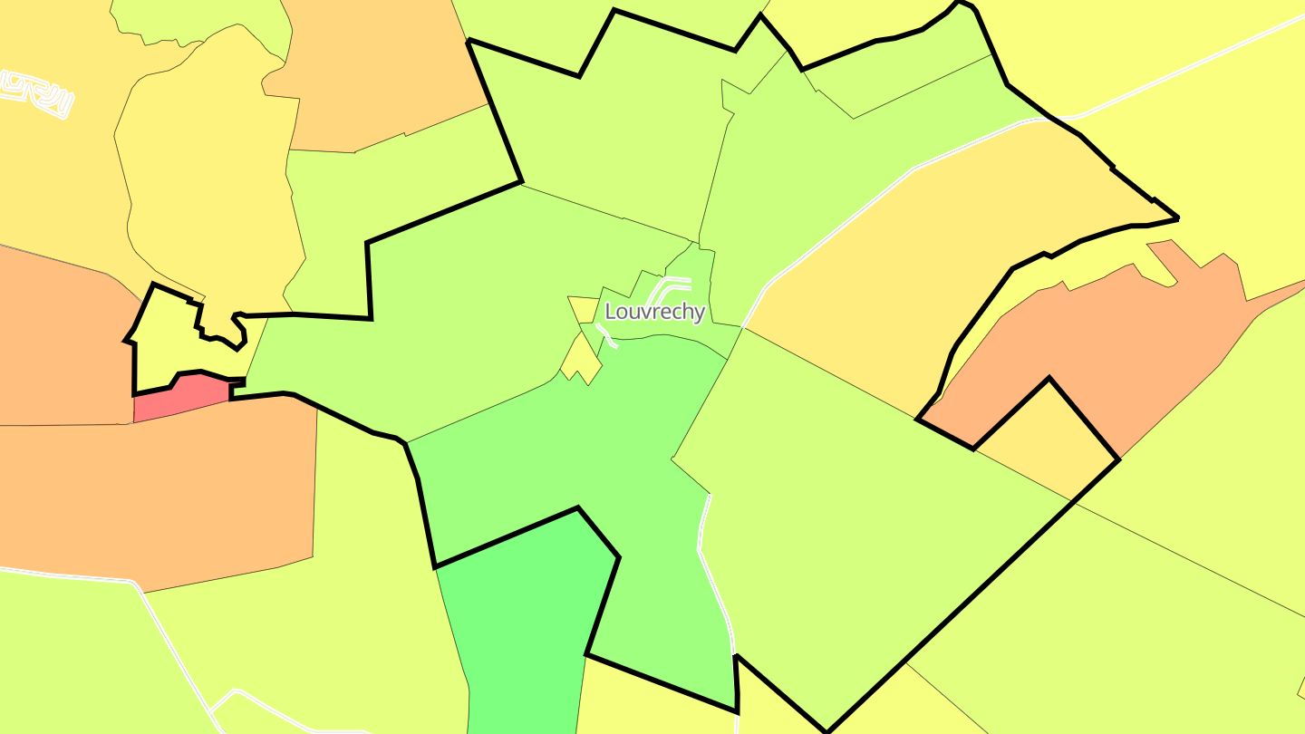 Carte des prix de l'immobilier Louvrechy