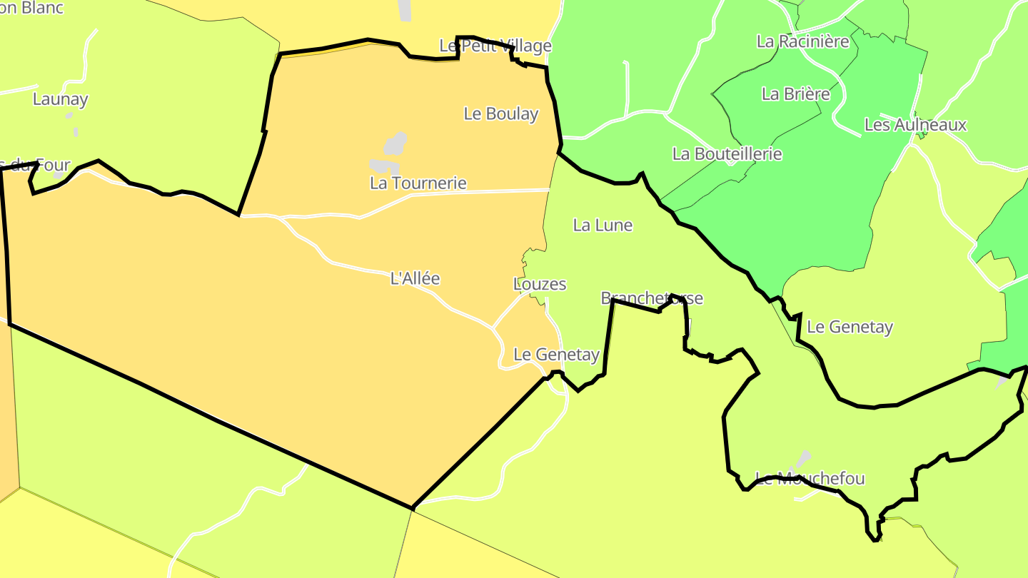 Carte des prix de l'immobilier Louzes