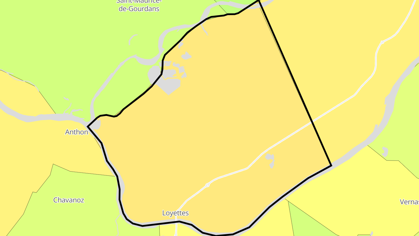 Carte des prix de l'immobilier Loyettes