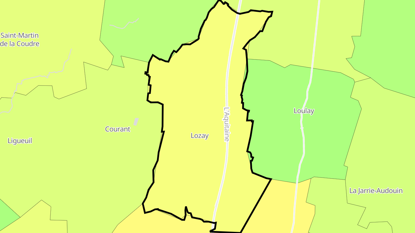 Carte des prix de l'immobilier Lozay