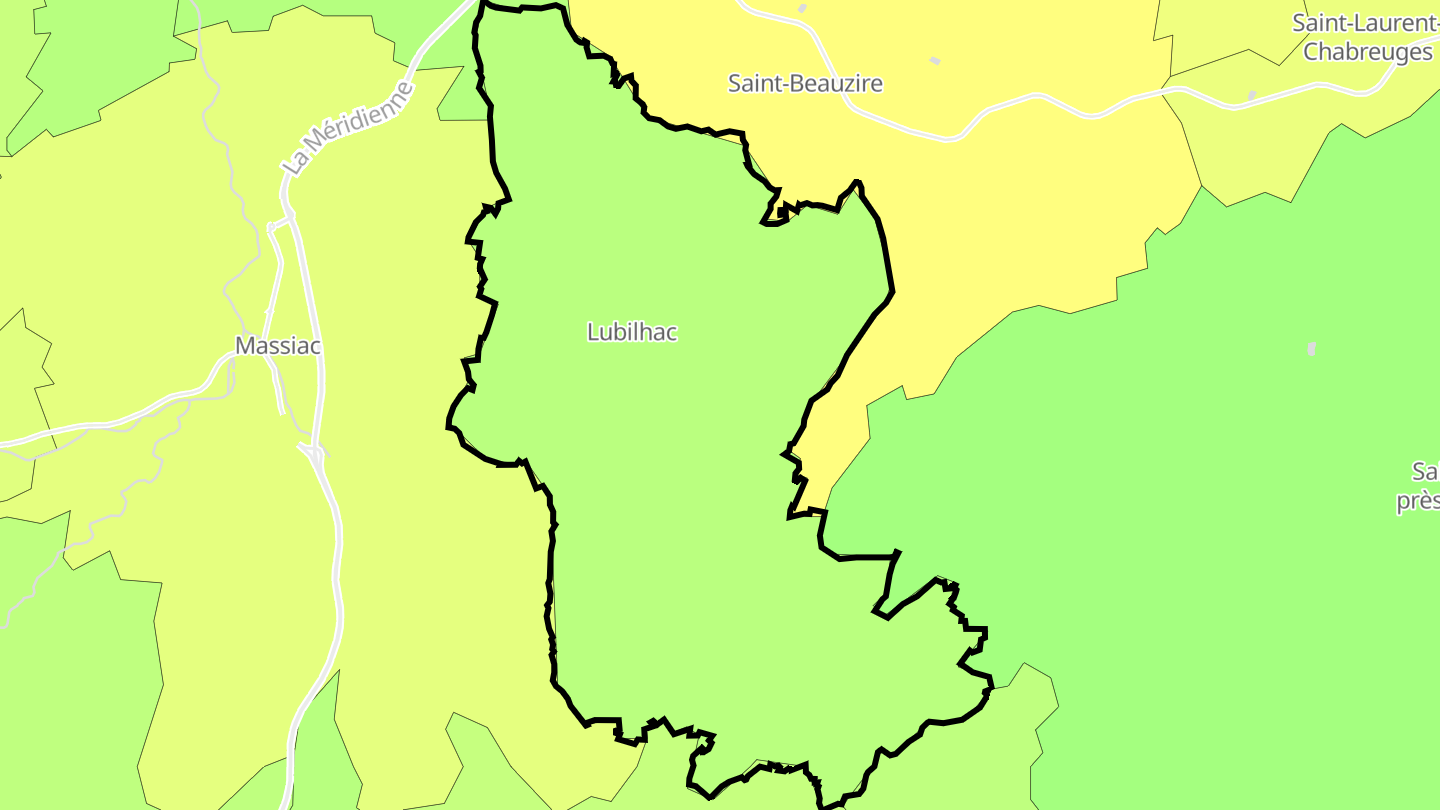 Carte des prix de l'immobilier Lubilhac