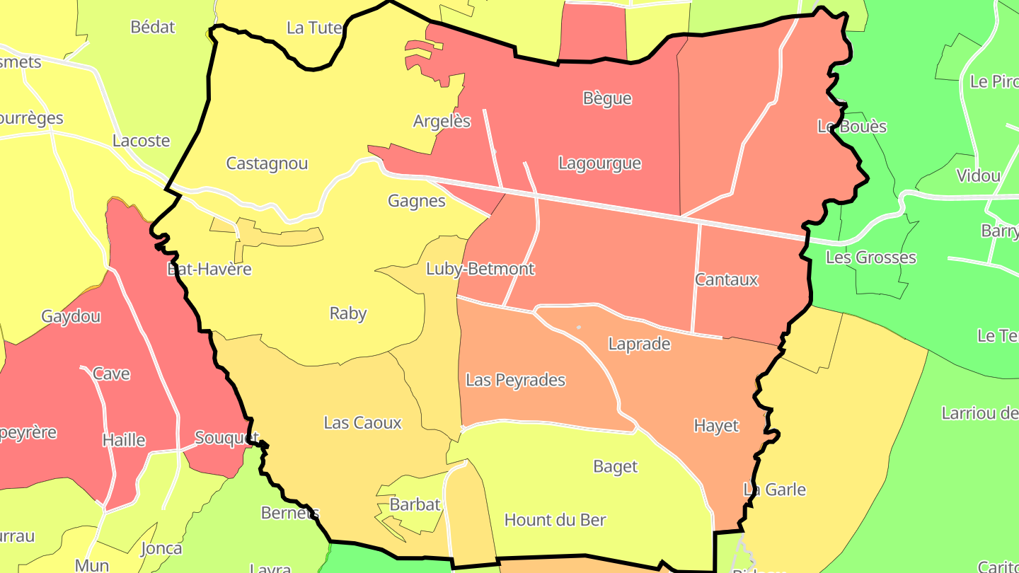 Carte des prix de l'immobilier Luby-Betmont