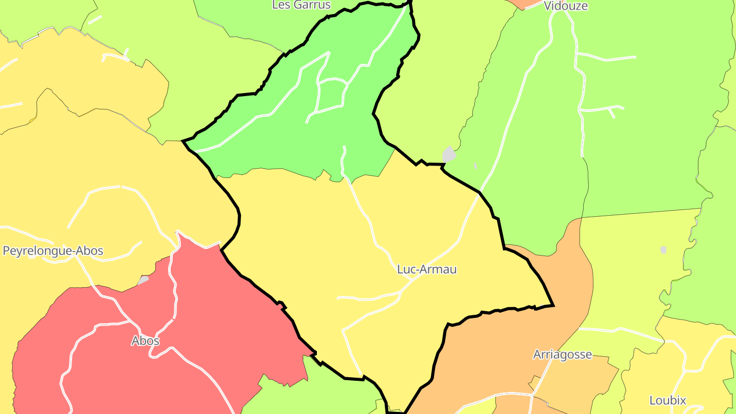 Carte des prix de l'immobilier Luc-Armau