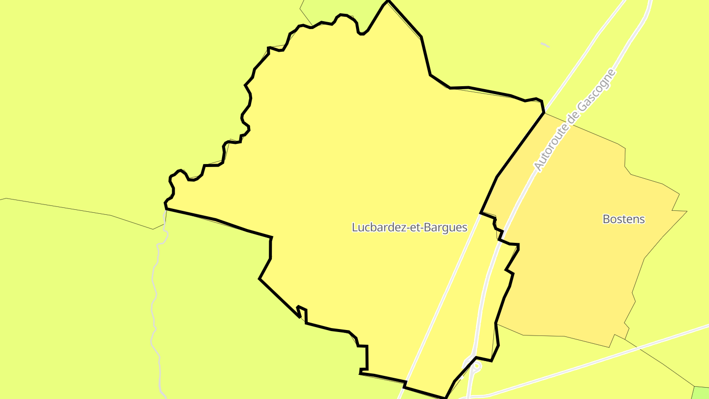 Carte des prix de l'immobilier Lucbardez-et-Bargues
