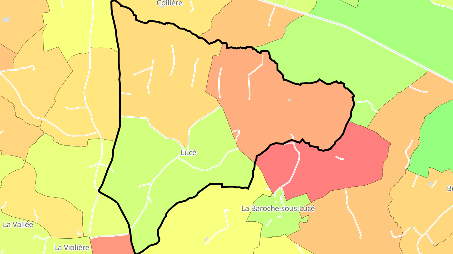 Carte des prix de l'immobilier Lucé