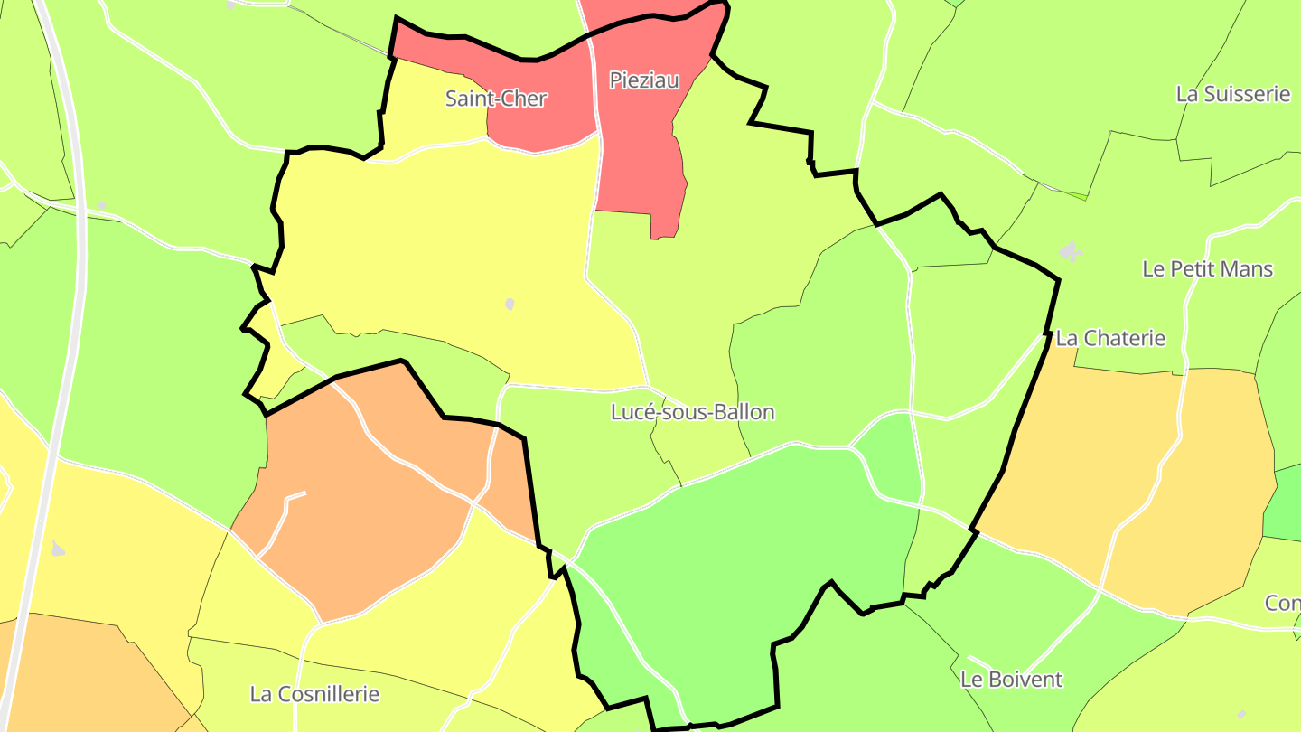 Carte des prix de l'immobilier Lucé-sous-Ballon