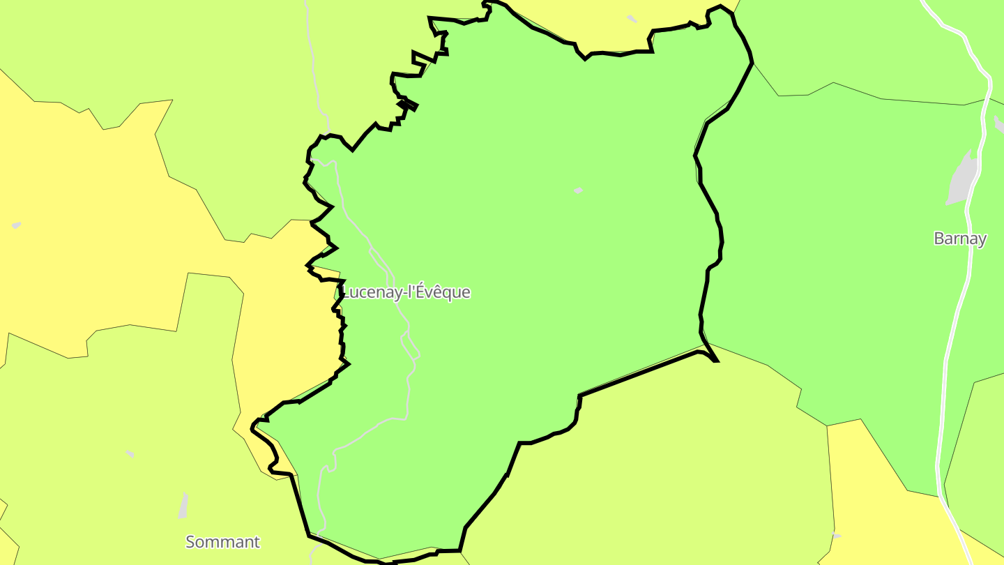 Carte des prix de l'immobilier Lucenay-l'Évêque