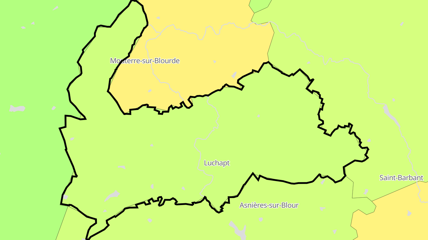 Carte des prix de l'immobilier Luchapt