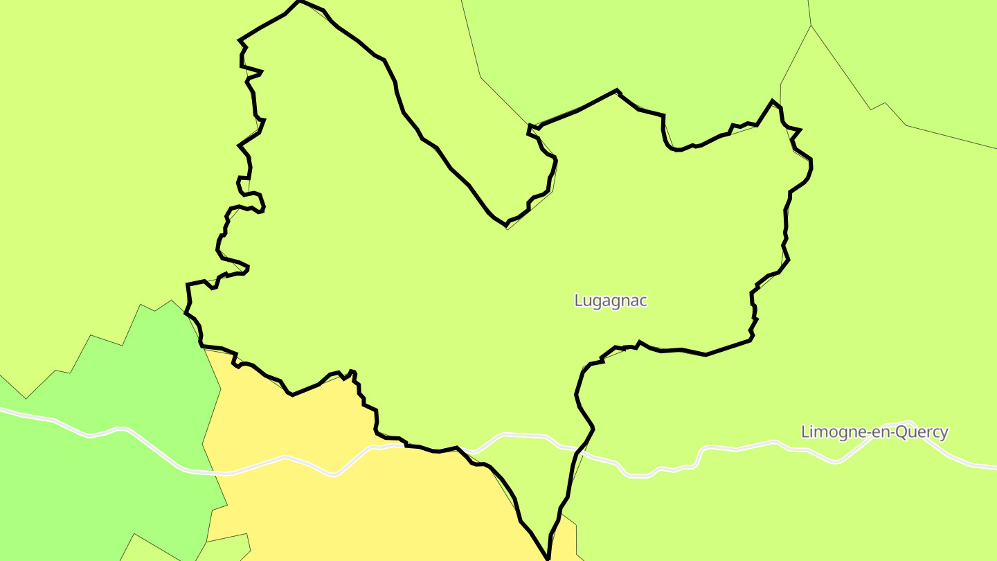 Carte des prix de l'immobilier Lugagnac