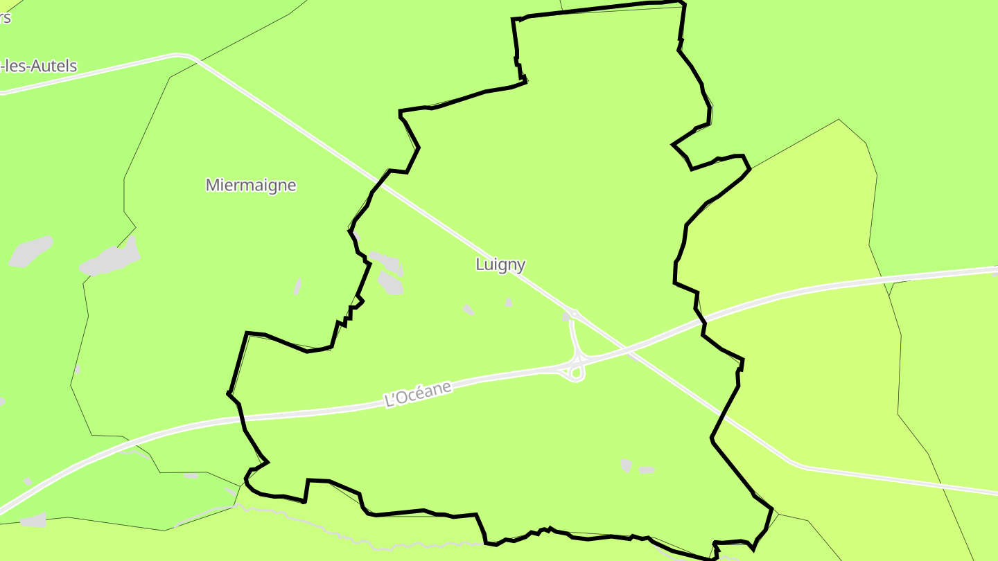 Carte des prix de l'immobilier Luigny