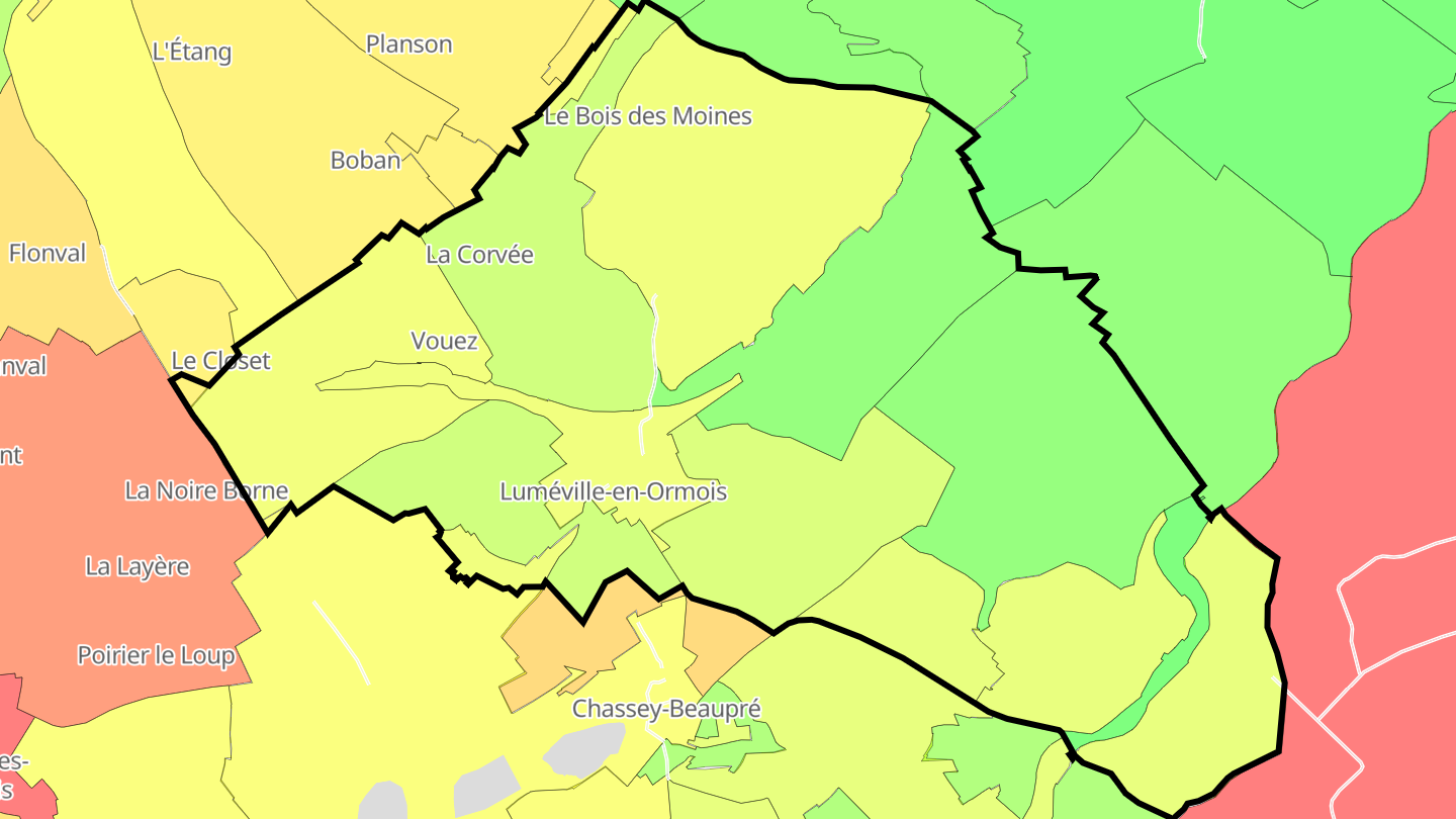 Carte des prix de l'immobilier Luméville-en-Ornois