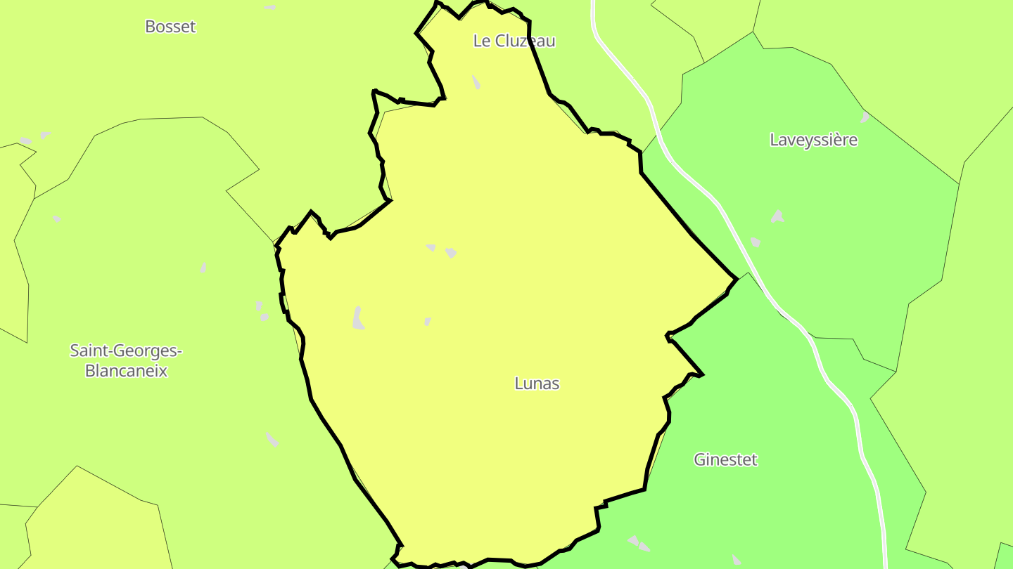 Carte des prix de l'immobilier Lunas