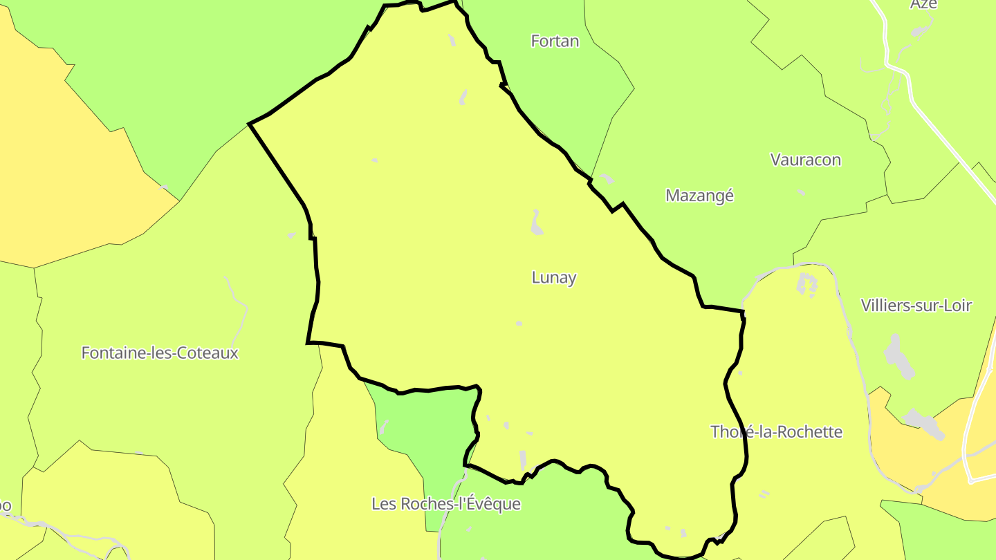 Carte des prix de l'immobilier Lunay