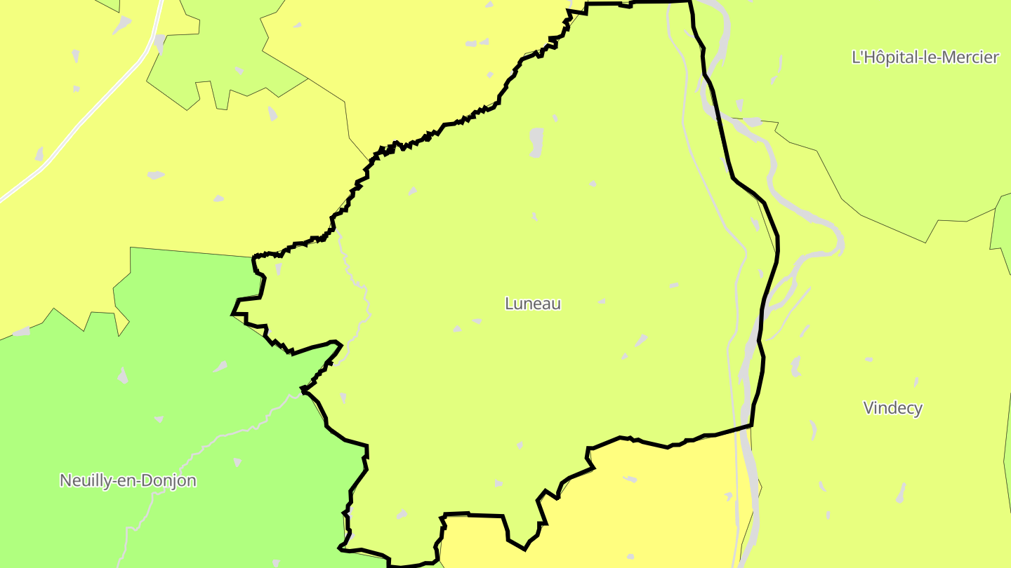 Carte des prix de l'immobilier Luneau