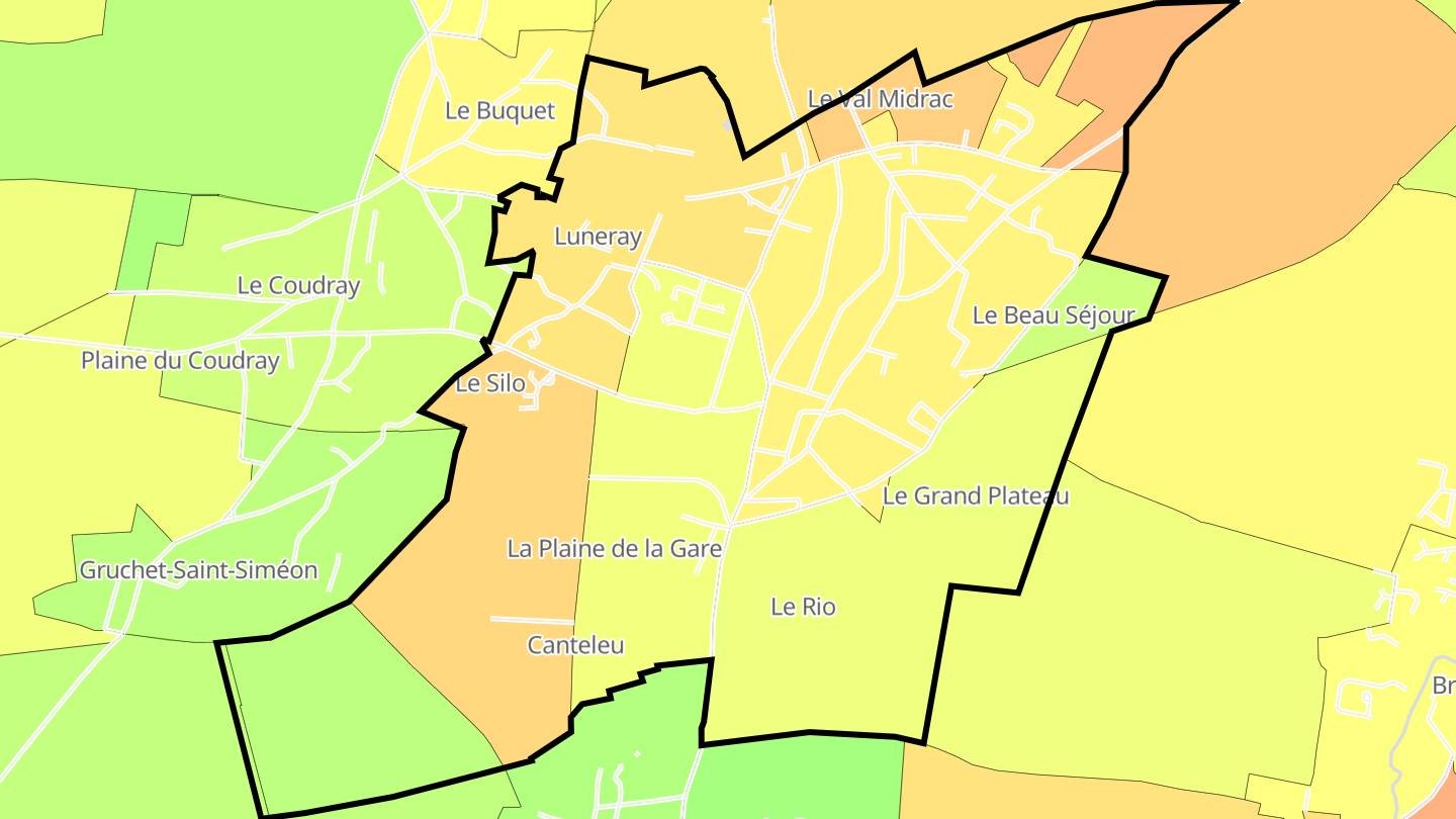 Carte des prix de l'immobilier Luneray