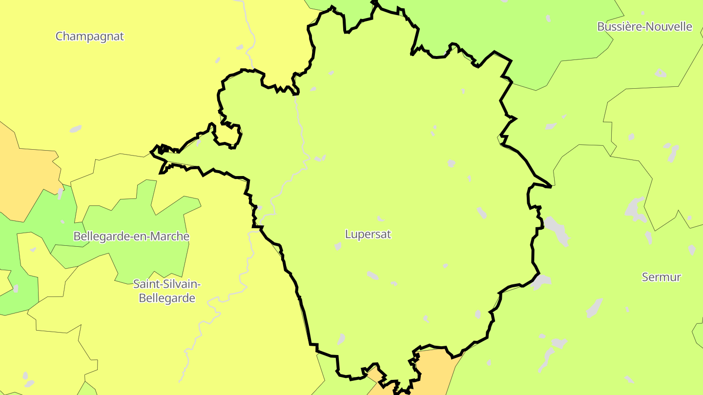 Carte des prix de l'immobilier Lupersat