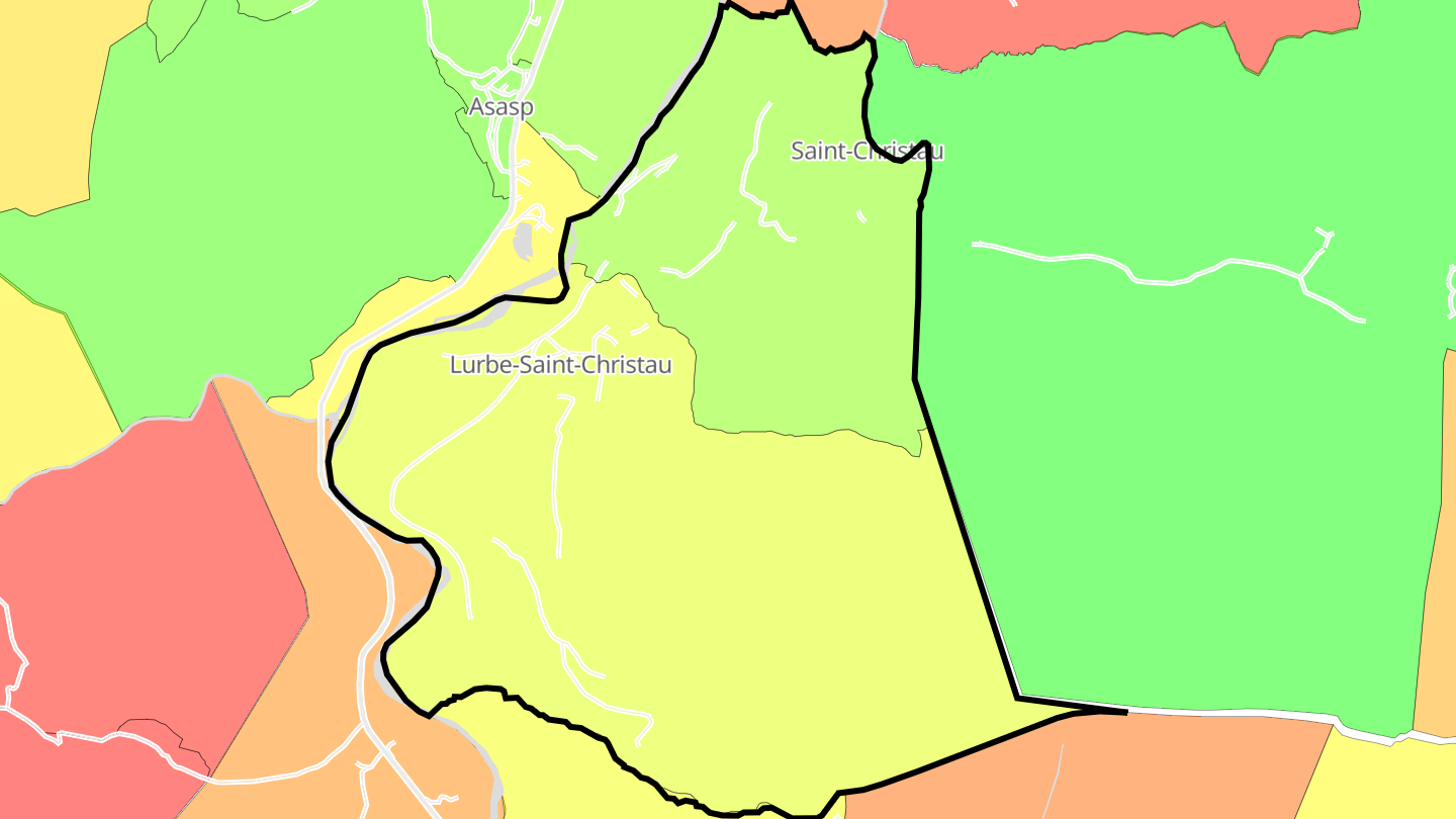 Carte des prix de l'immobilier Lurbe-Saint-Christau
