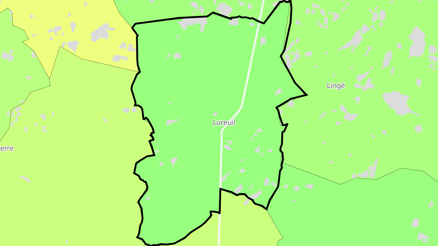 Carte des prix de l'immobilier Lureuil