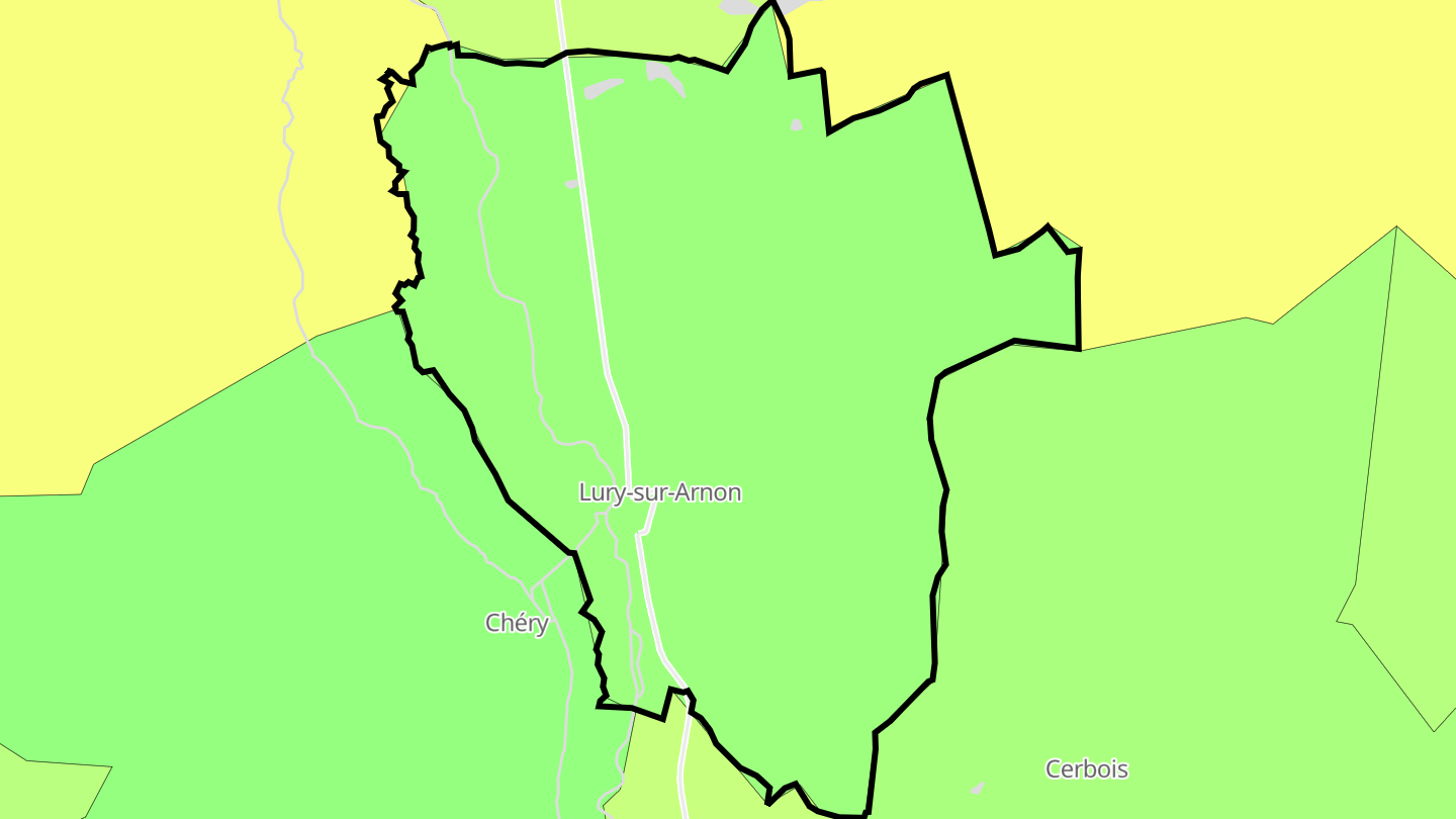Carte des prix de l'immobilier Lury-sur-Arnon