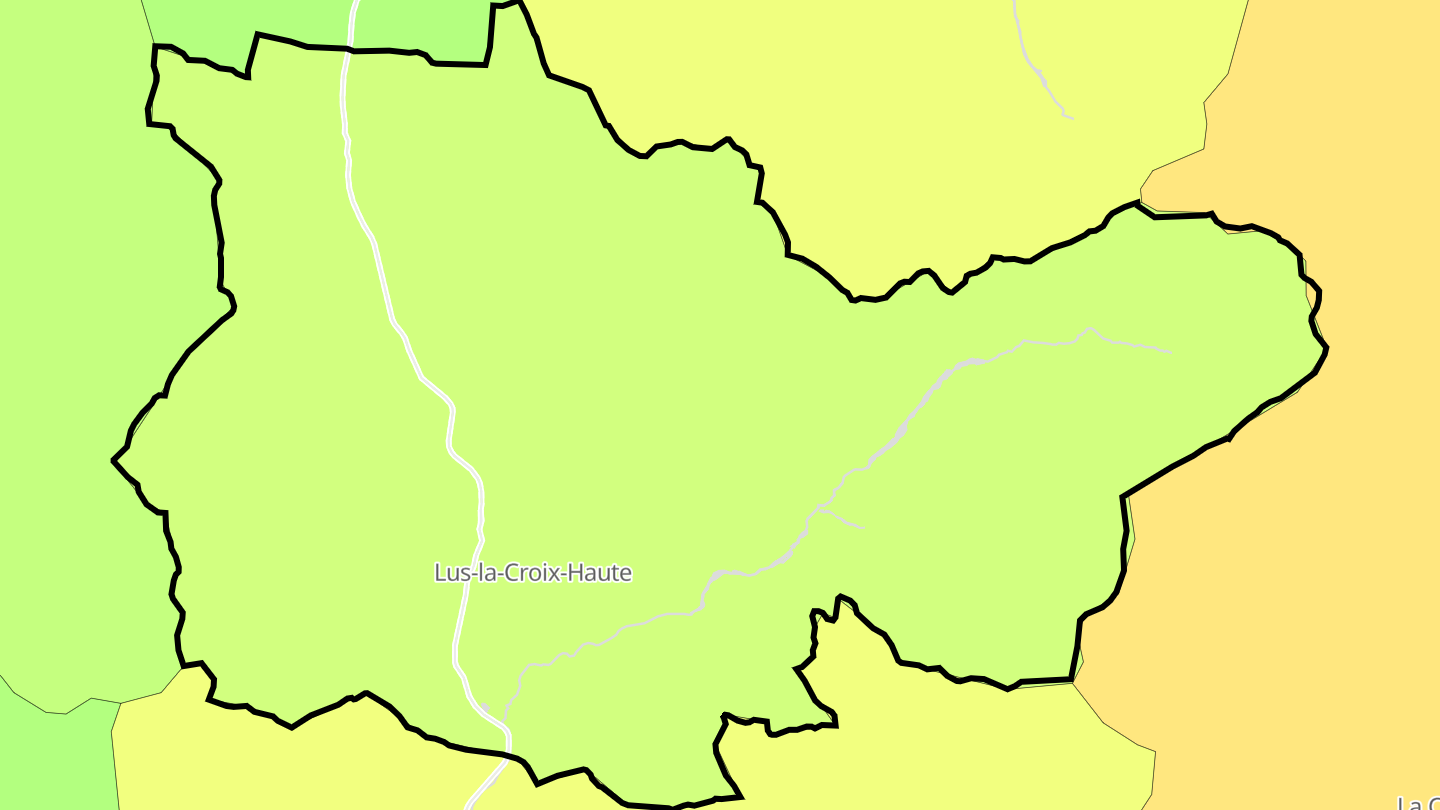 Carte des prix de l'immobilier Lus-la-Croix-Haute