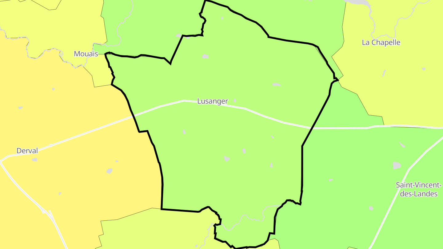 Carte des prix de l'immobilier Lusanger