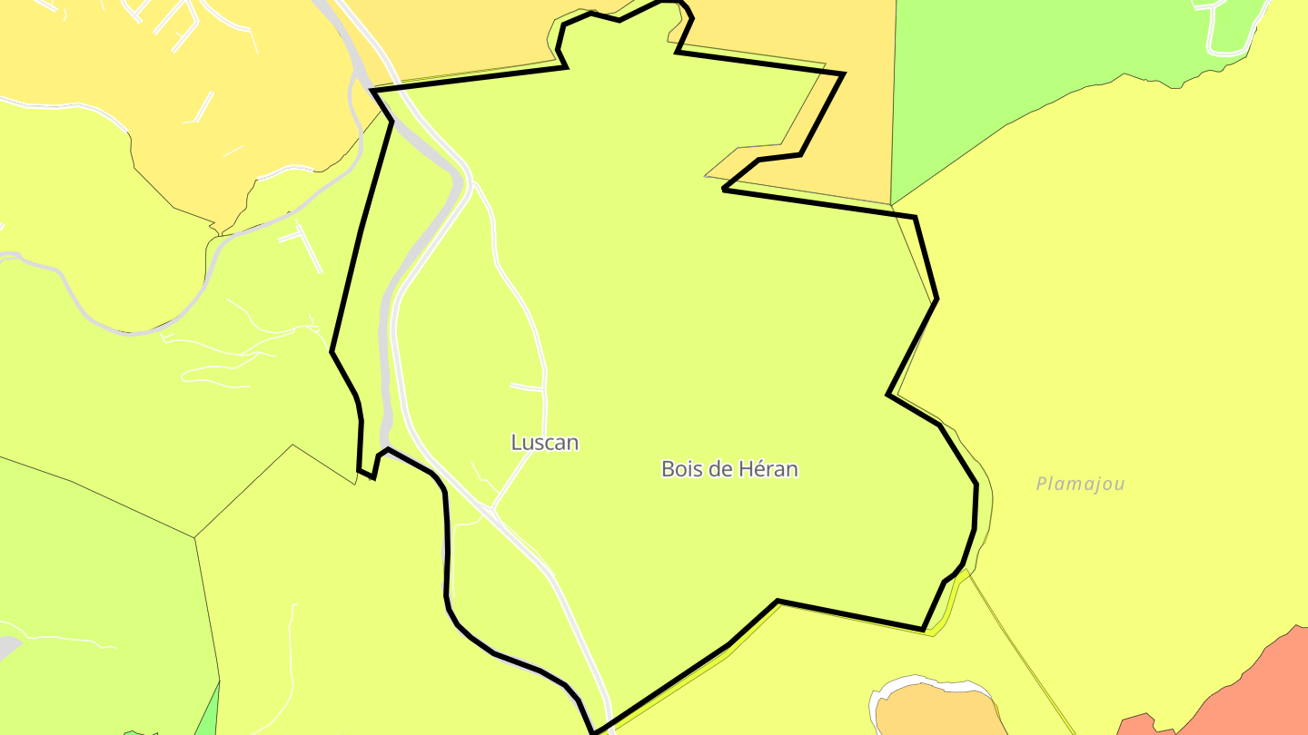 Carte des prix de l'immobilier Luscan