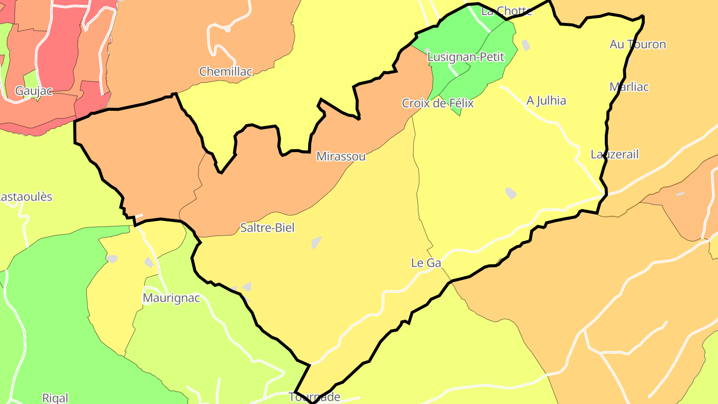 Carte des prix de l'immobilier Lusignan-Petit