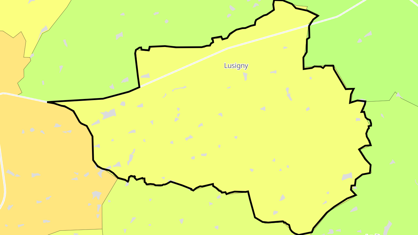 Carte des prix de l'immobilier Lusigny