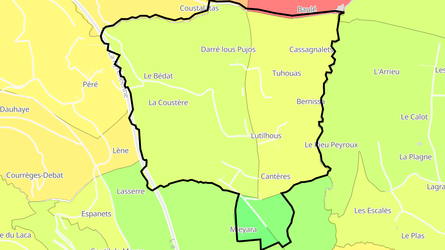 Carte des prix de l'immobilier Lutilhous