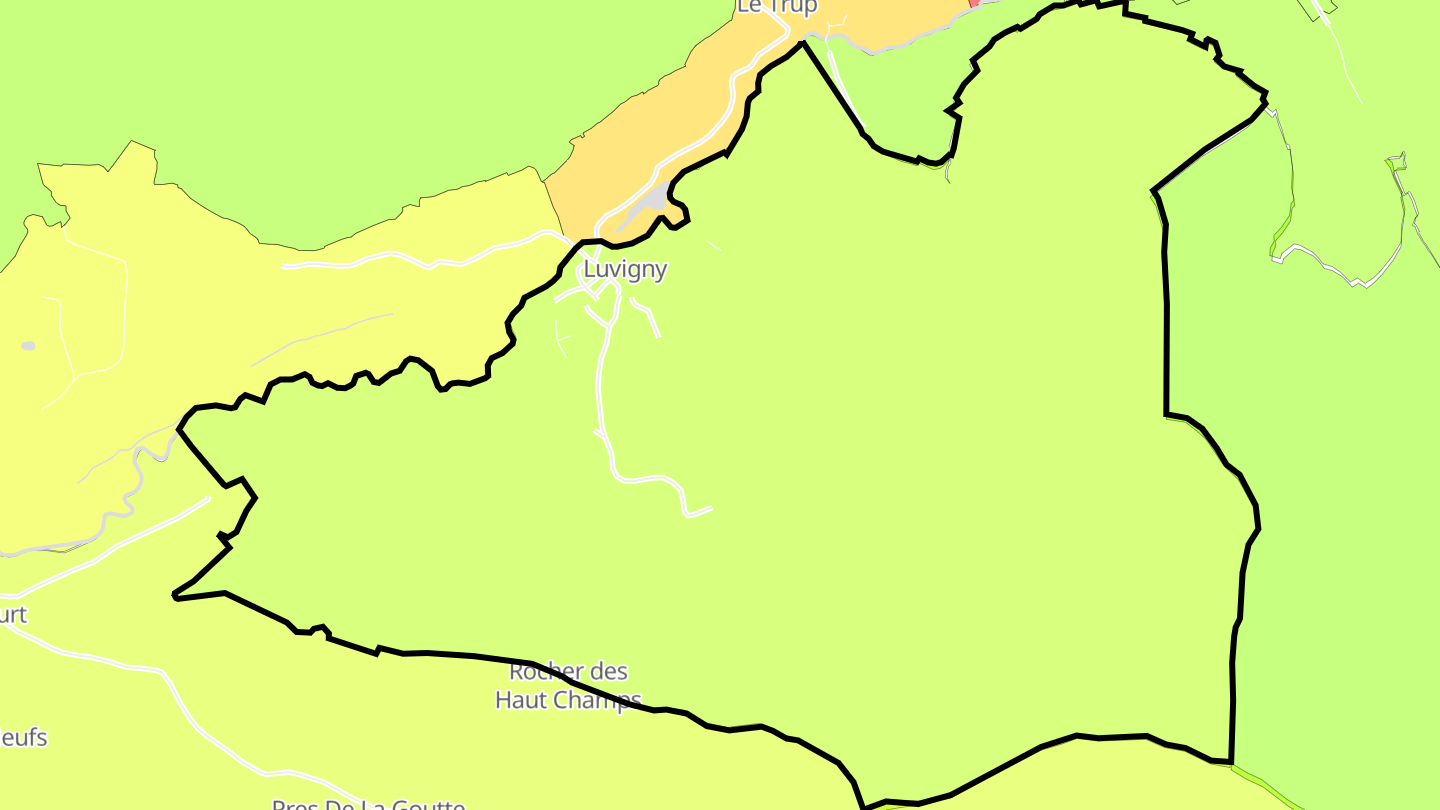 Carte des prix de l'immobilier Luvigny