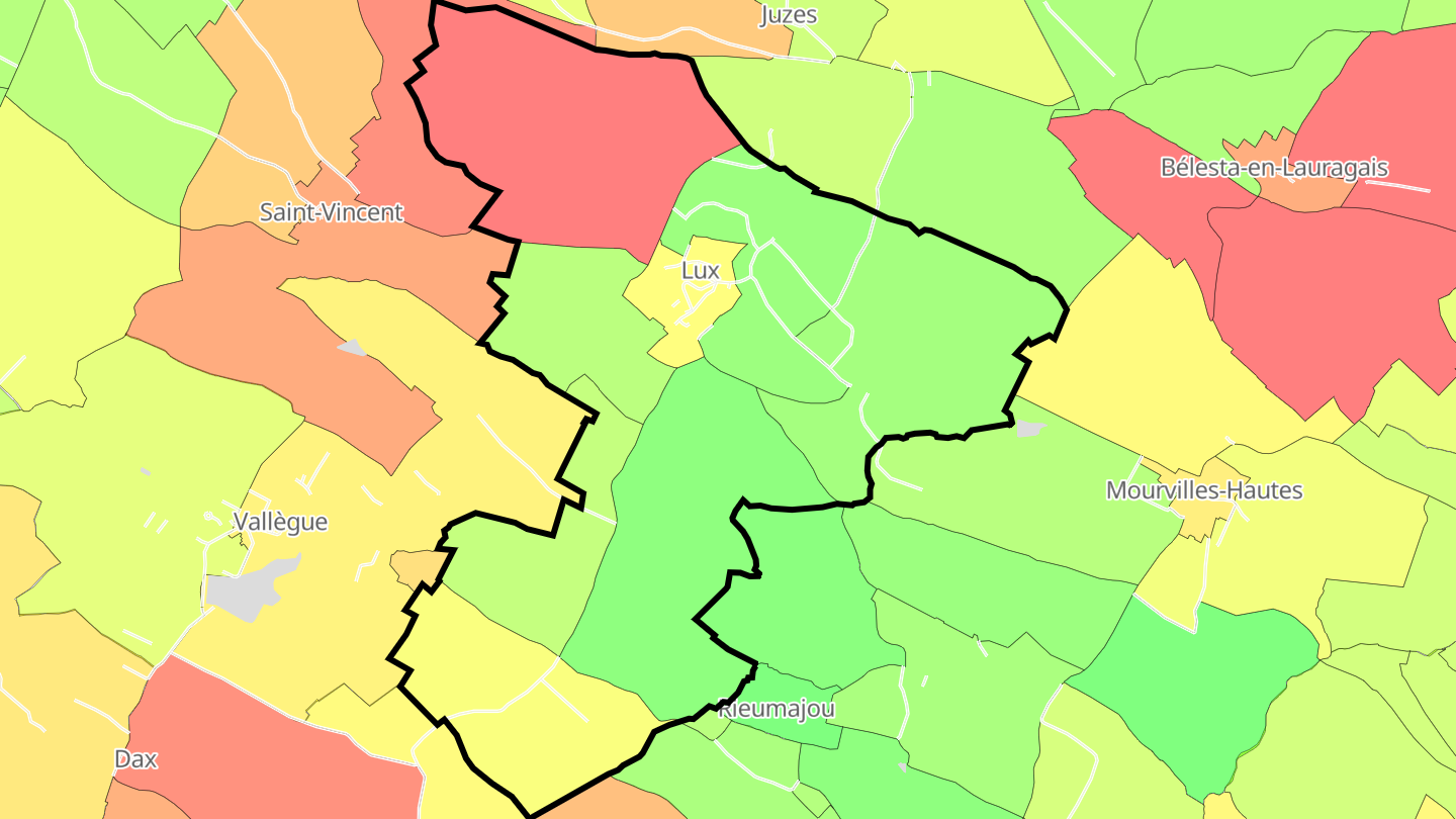 Carte des prix de l'immobilier Lux