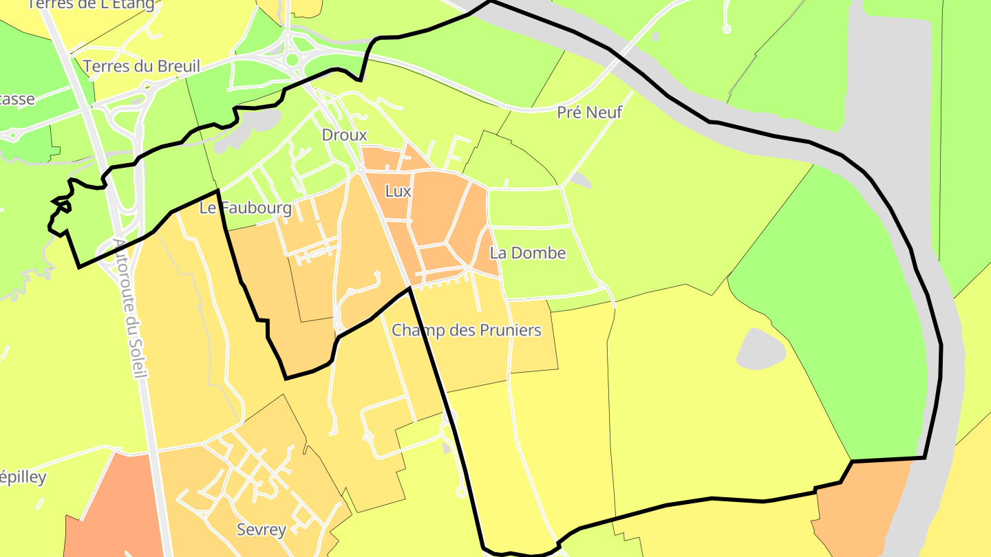 Carte des prix de l'immobilier Lux