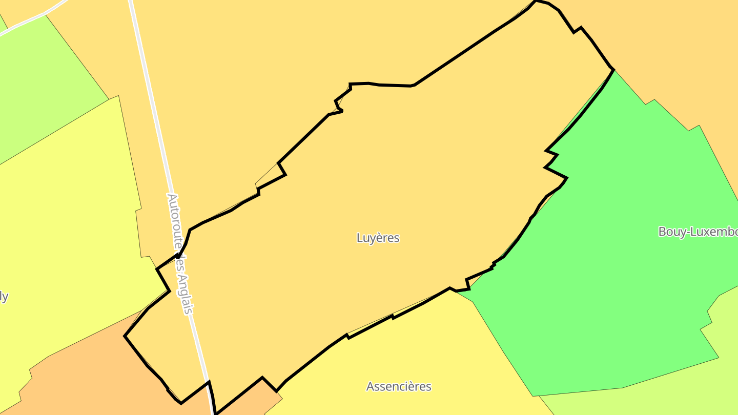 Carte des prix de l'immobilier Luyères