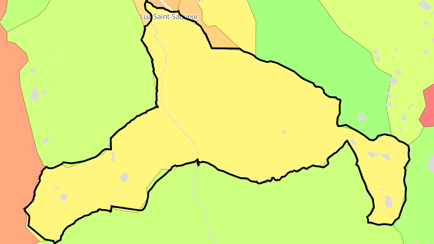 Carte des prix de l'immobilier Luz-Saint-Sauveur