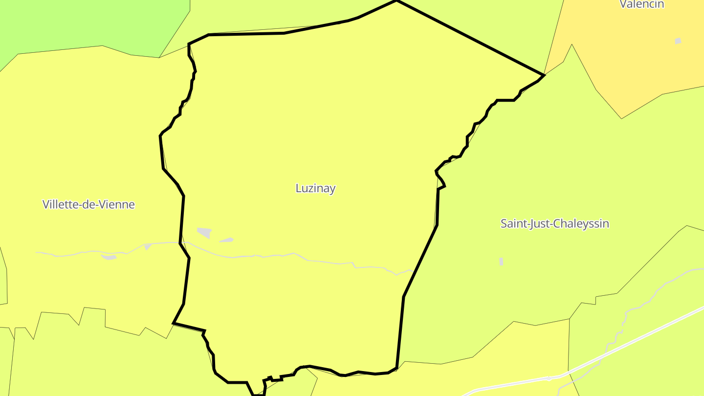 Carte des prix de l'immobilier Luzinay