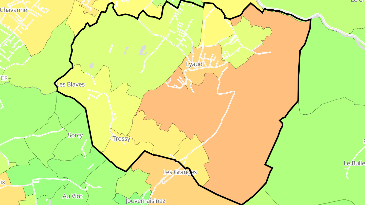 Carte des prix de l'immobilier Lyaud