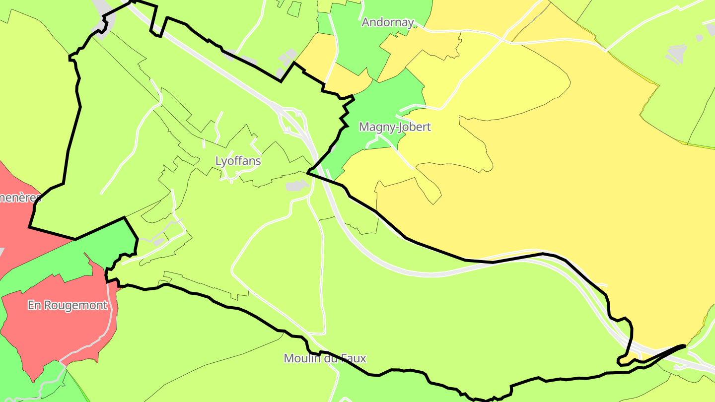 Carte des prix de l'immobilier Lyoffans
