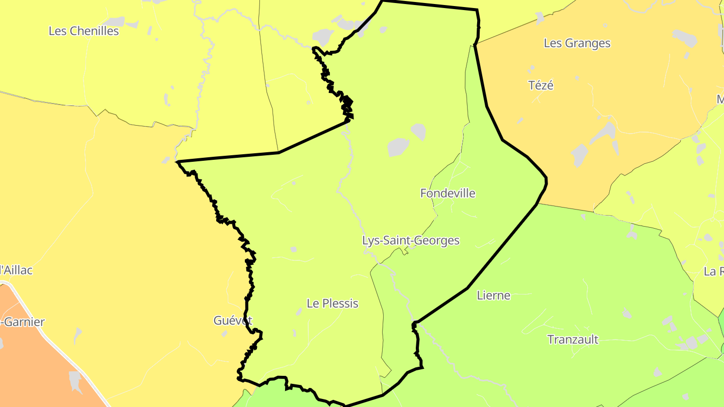 Carte des prix de l'immobilier Lys-Saint-Georges