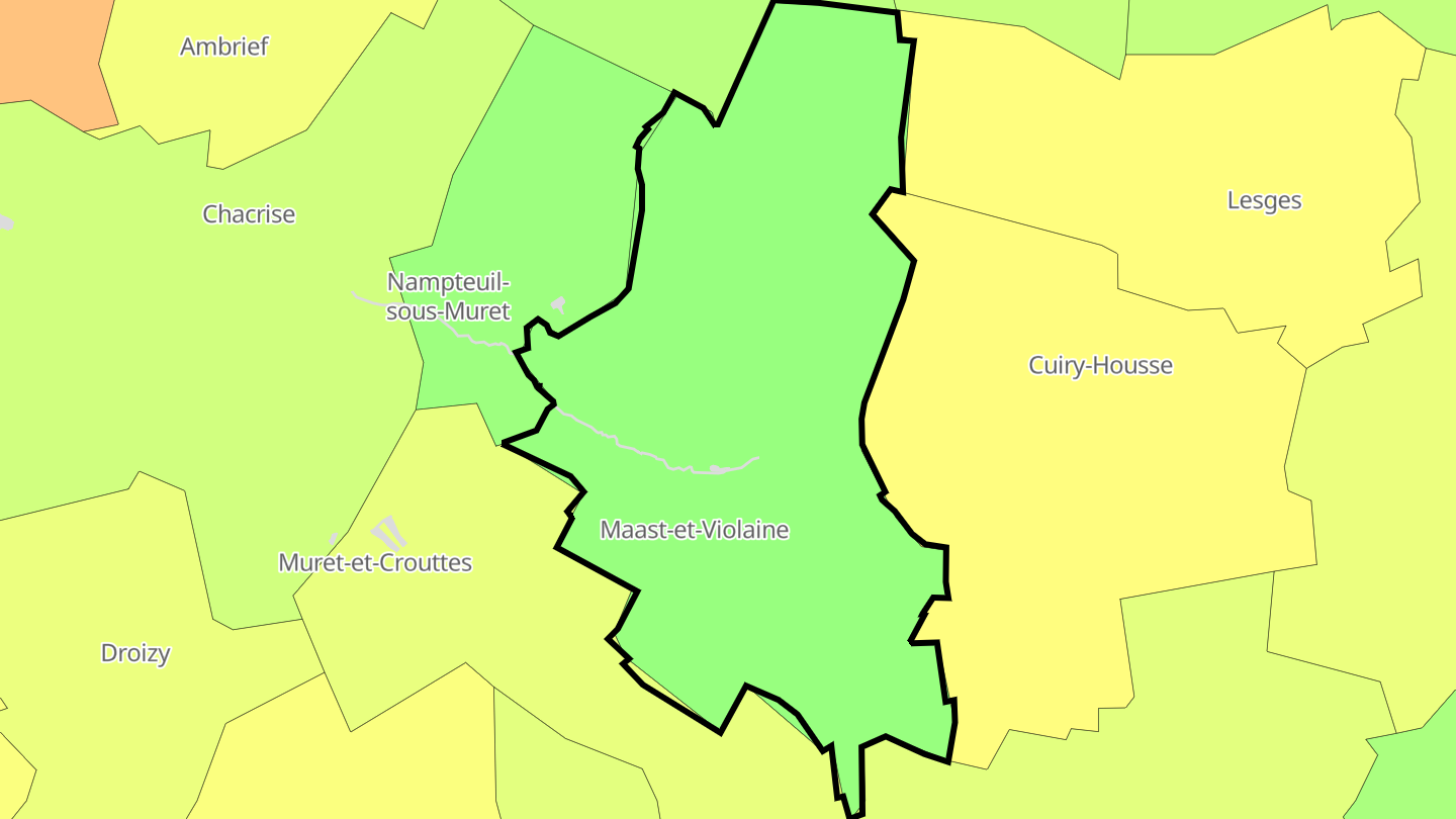 Carte des prix de l'immobilier Maast-et-Violaine